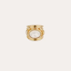 Bague Simone - Nacre blanche