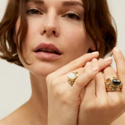 Bague Simone - Nacre blanche