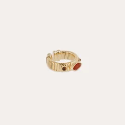 Bague Strada Jonc - Cornaline & Oeil de tigre