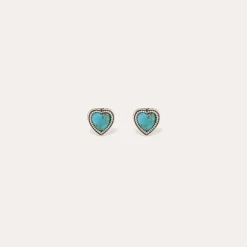 Boucle d'oreilles puce Amore - Turquoise