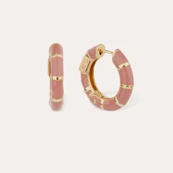 Boucles d'oreilles Bambou mini émail