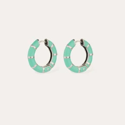 Boucles d'oreilles Bambou mini émail