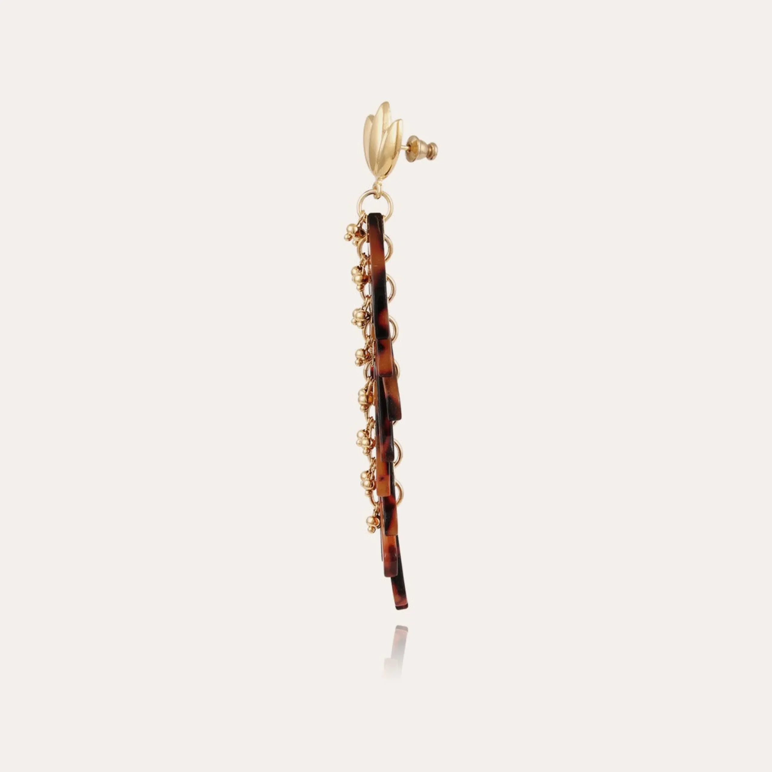 Boucles d'oreilles Cavallo acetate - Écaille