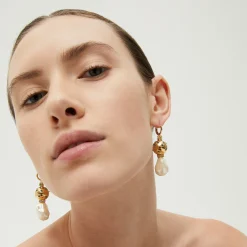 Boucles d'oreilles Comète Biwa strass
