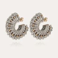 Boucles d'oreilles Crocus raphia