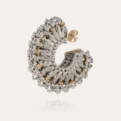 Boucles d'oreilles Crocus raphia