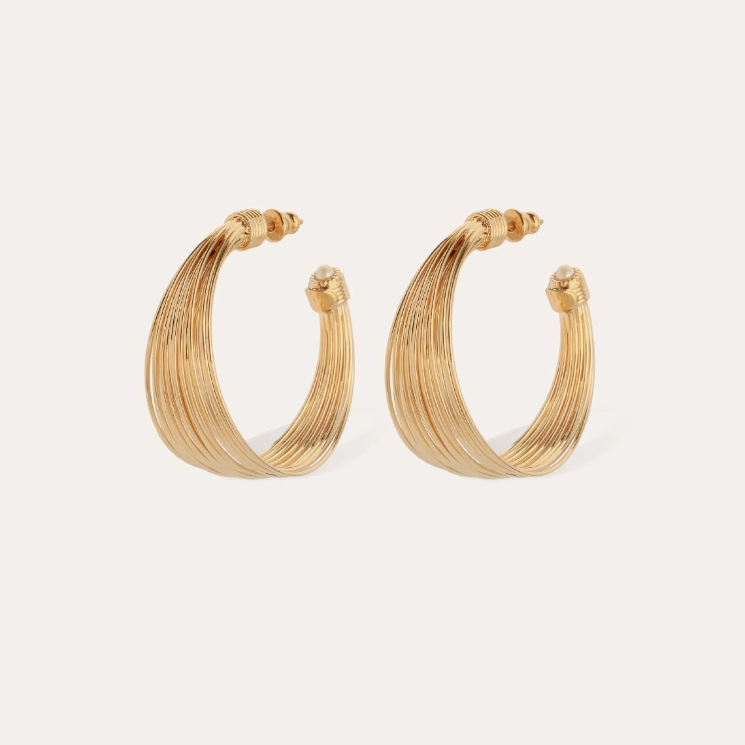 Boucles d'oreilles créoles Arpa cabochons