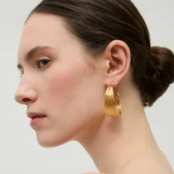Boucles d'oreilles créoles Arpa cabochons