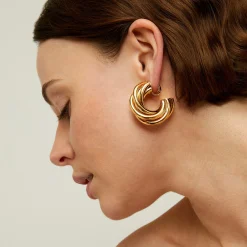 Boucles d'oreilles créoles Atik moyen modèle