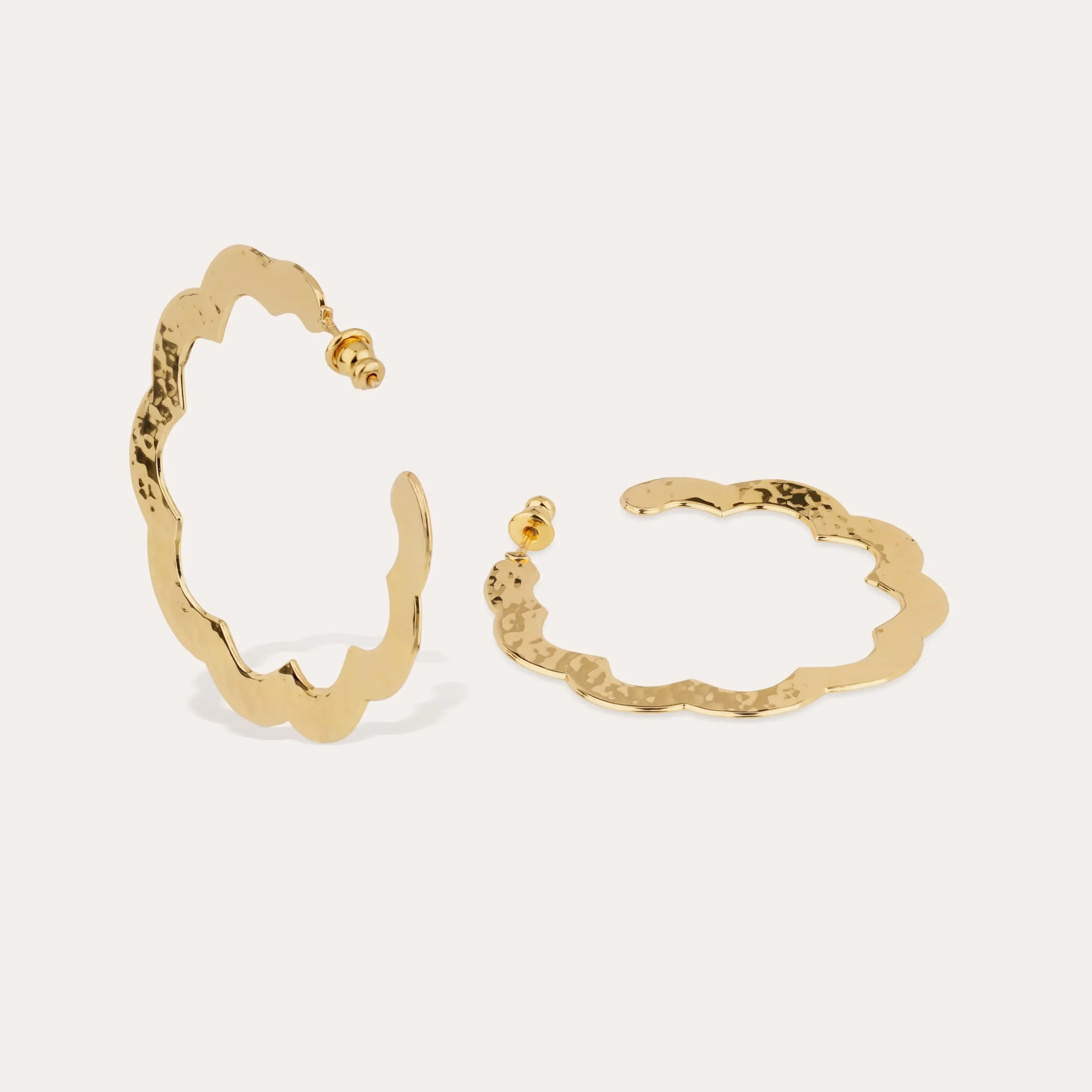 Boucles d'oreilles créoles Bolduc Flore petit modèle