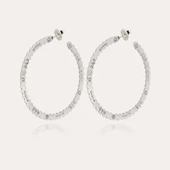 Boucles d'oreilles créoles Bolduc grand modèle