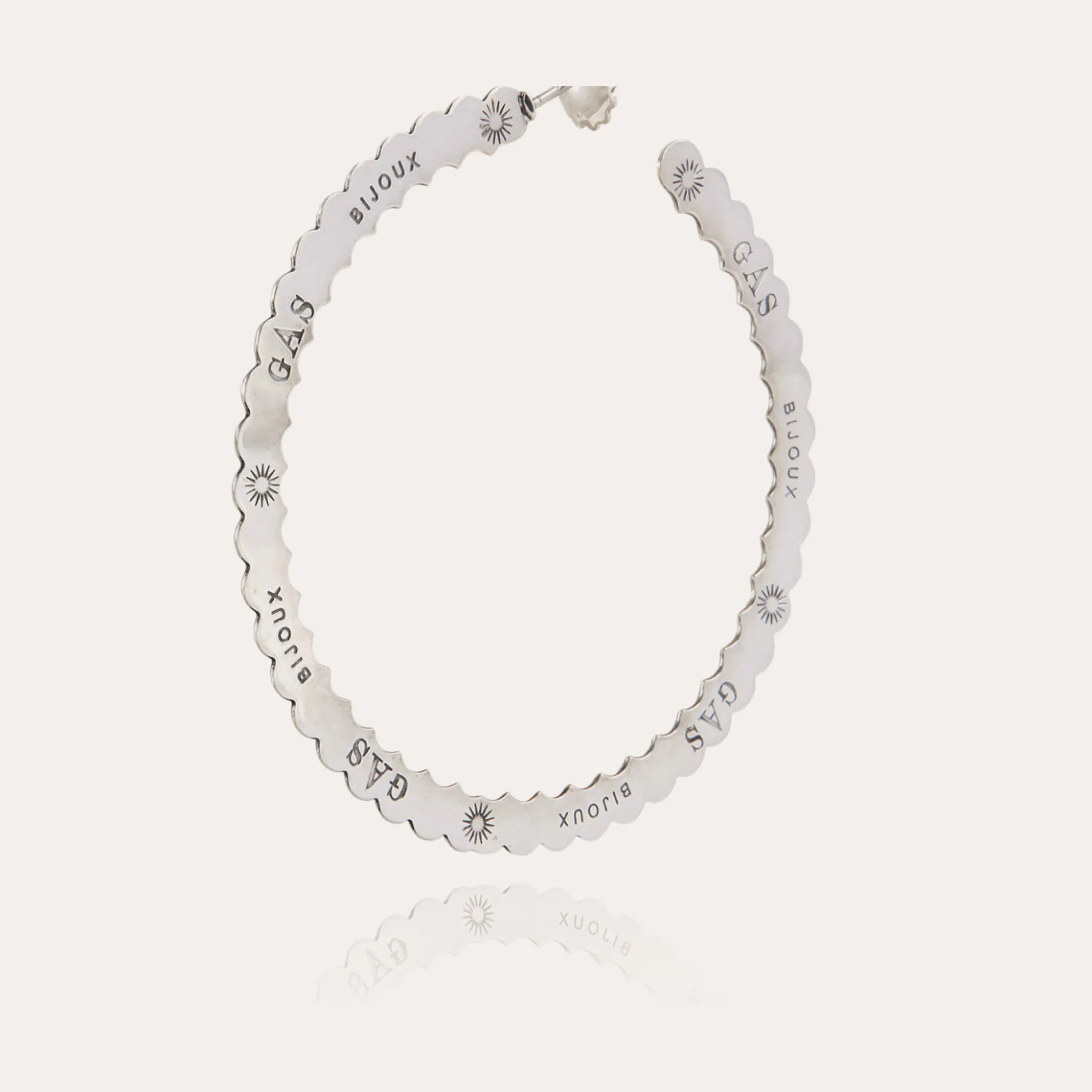 Boucles d'oreilles créoles Bolduc grand modèle