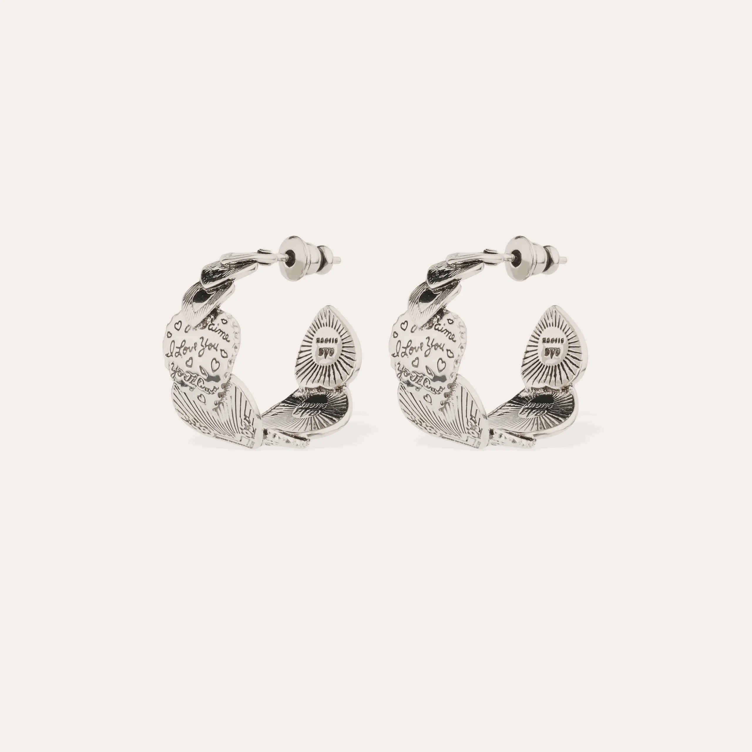 Boucles d'oreilles créoles Cuore petit modèle