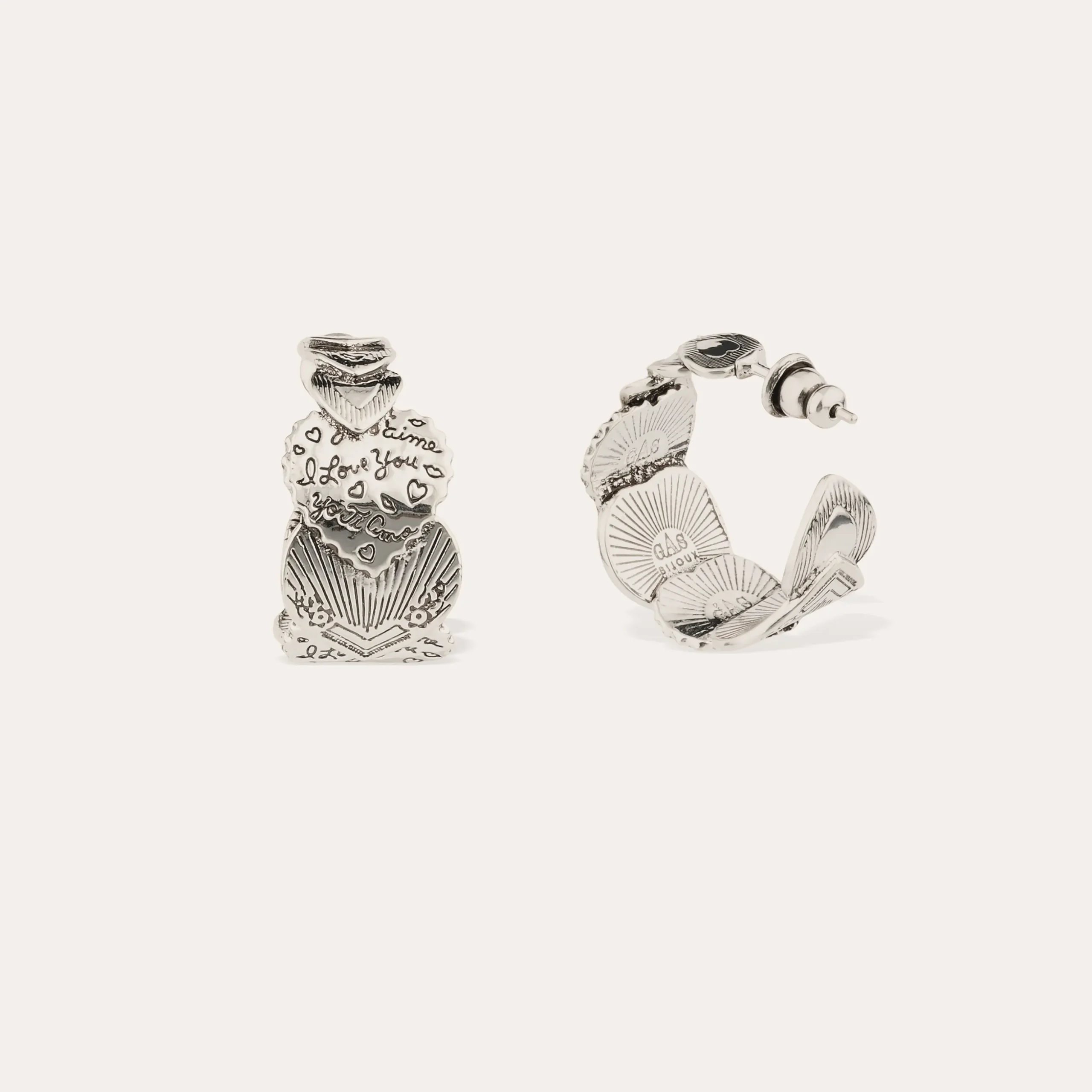 Boucles d'oreilles créoles Cuore petit modèle