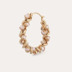 Boucles d'oreilles créoles Eurydice petit modèle - Perles de Culture