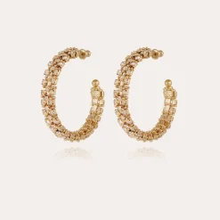 Boucles d'oreilles créoles Izilda strass