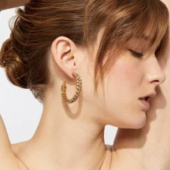 Boucles d'oreilles créoles Izilda strass