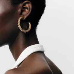 Boucles d'oreilles créoles Izilda strass