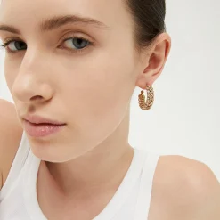 Boucles d'oreilles créoles Izilda strass mini