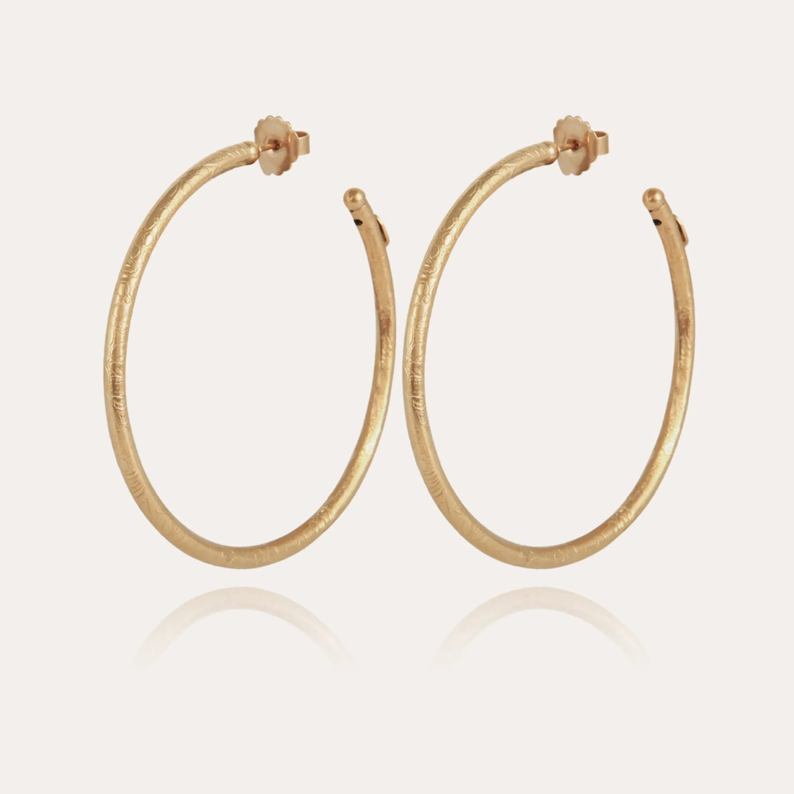 Boucles d'oreilles créoles Maori grand modèle