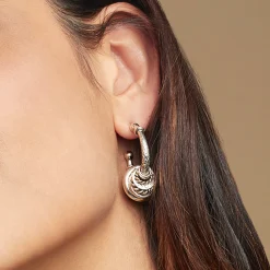 Boucles d'oreilles créoles Maranzana petit modèle