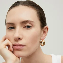 Boucles d'oreilles créoles Mila strass