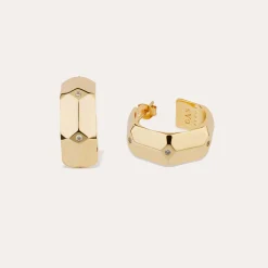 Boucles d'oreilles créoles Mila strass