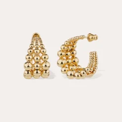 Boucles d'oreilles créoles Multiperla mini