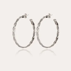 Boucles d'oreilles créoles Tresse moyen modèle
