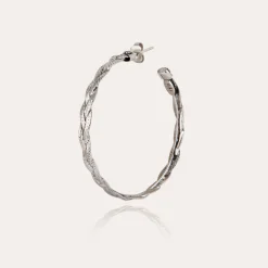 Boucles d'oreilles créoles Tresse moyen modèle