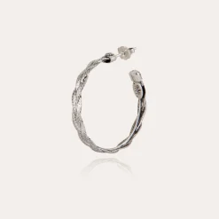 Boucles d'oreilles créoles Tresse petit modèle