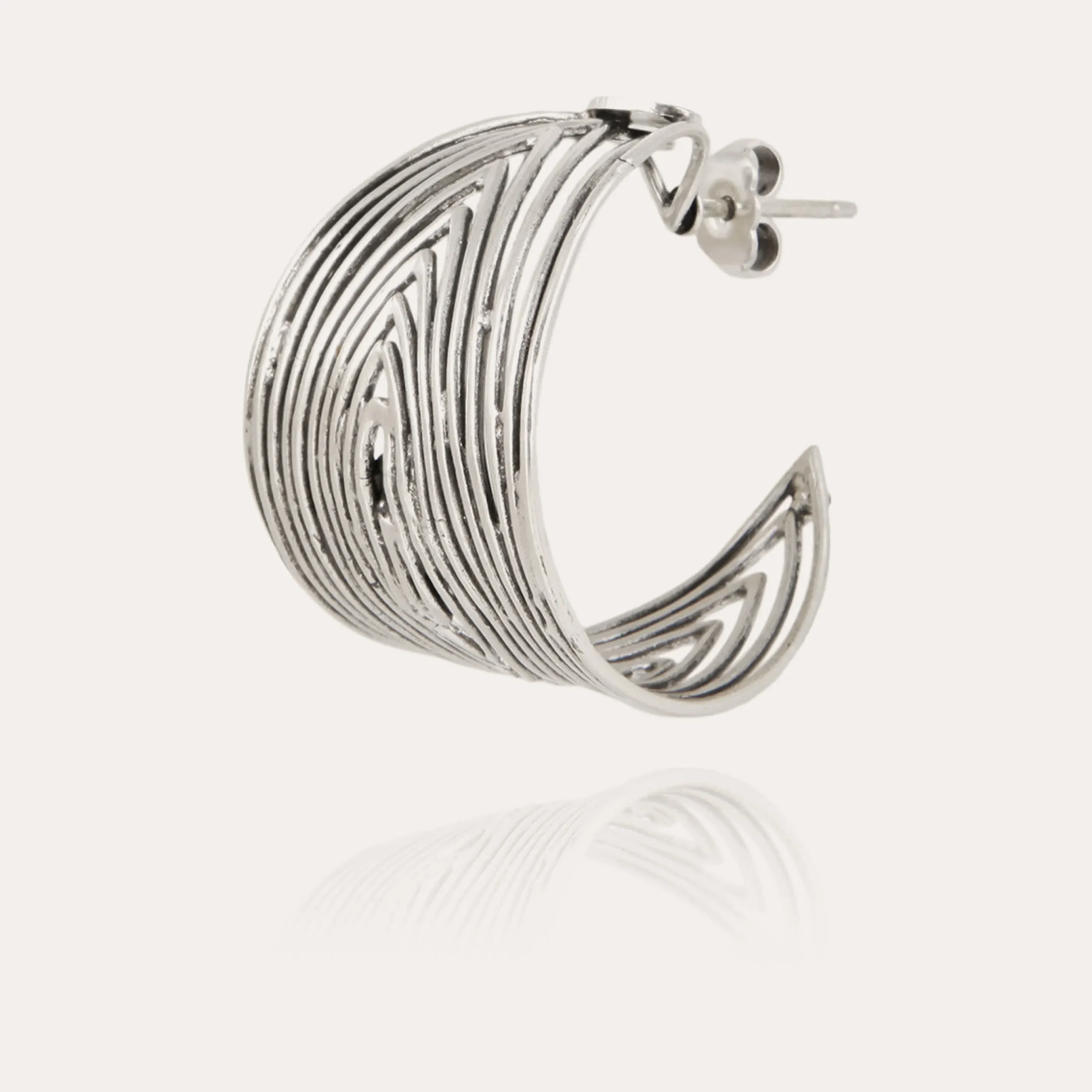 Boucles d'oreilles créoles Wave