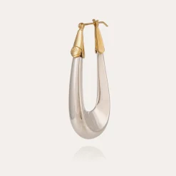 Boucles d'oreilles Écume grand modèle bicolore