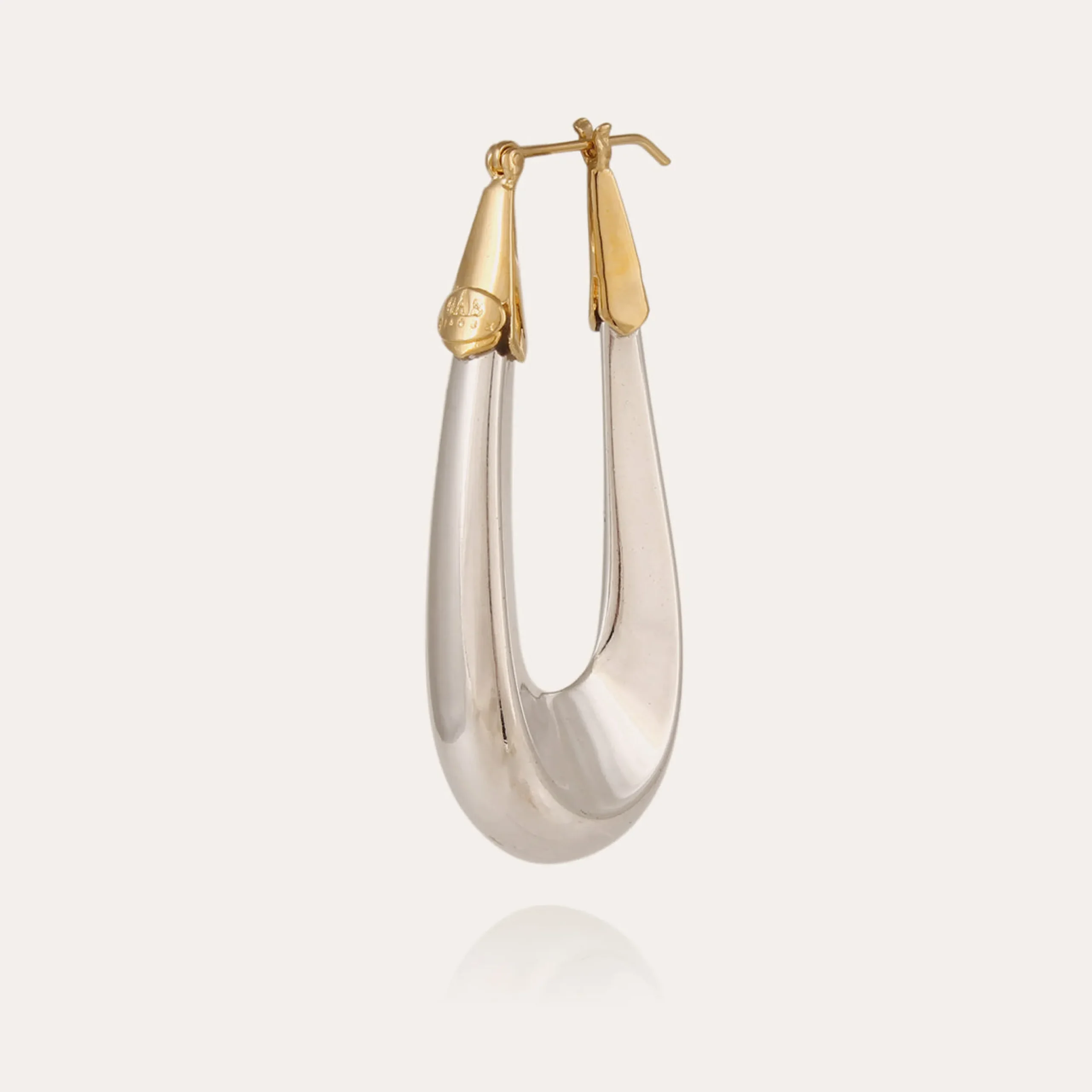 Boucles d'oreilles Écume grand modèle bicolore