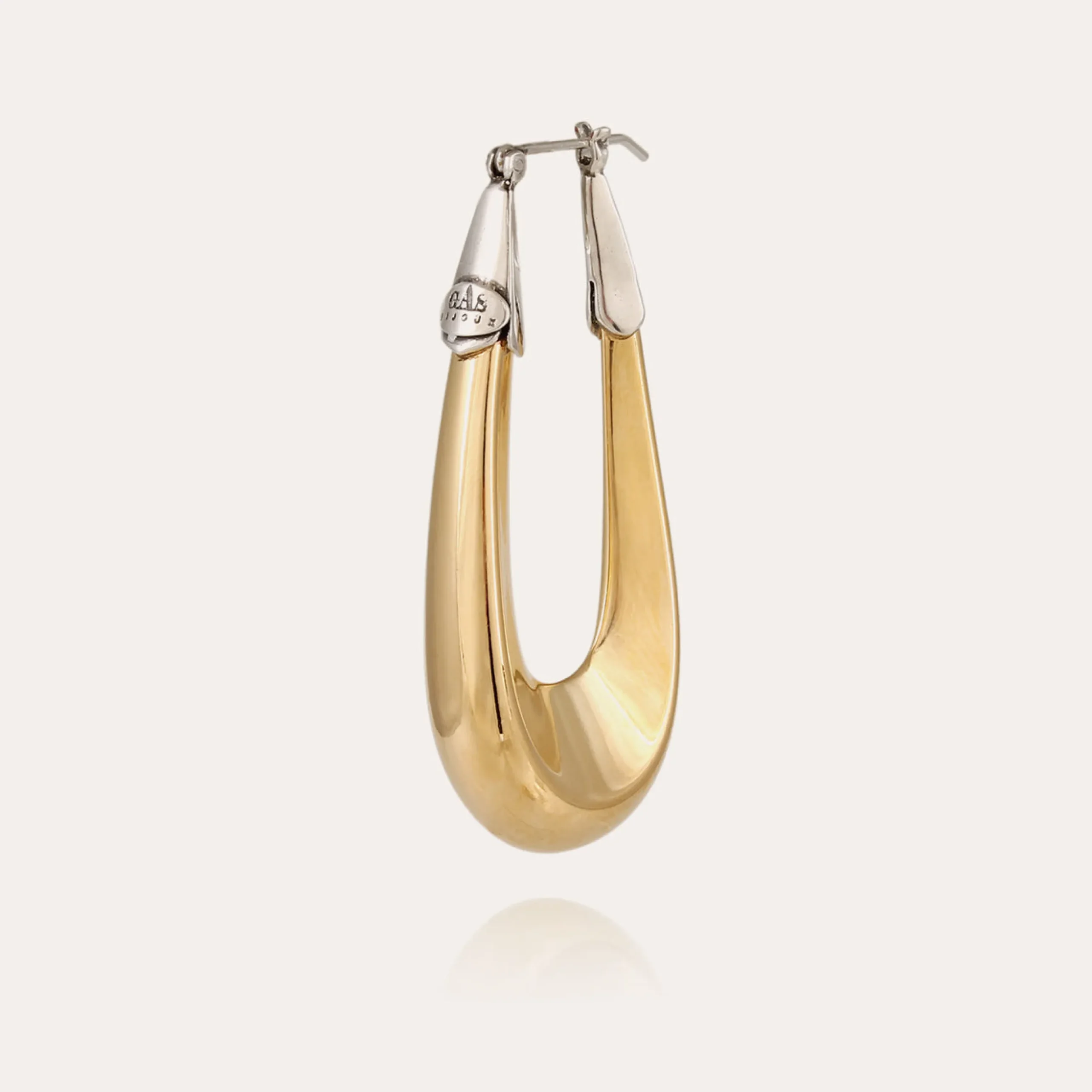 Boucles d'oreilles Écume grand modèle bicolore