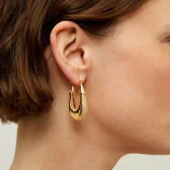 Boucles d'oreilles Écume petit modèle - Zircone
