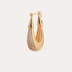 Boucles d'oreilles Écume petit modèle - Zircone