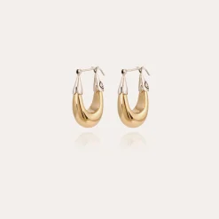 Boucles d'oreilles Écume petit modèle bicolore