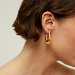 Boucles d'oreilles Écume petit modèle bicolore