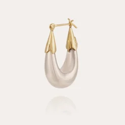 Boucles d'oreilles Écume petit modèle bicolore