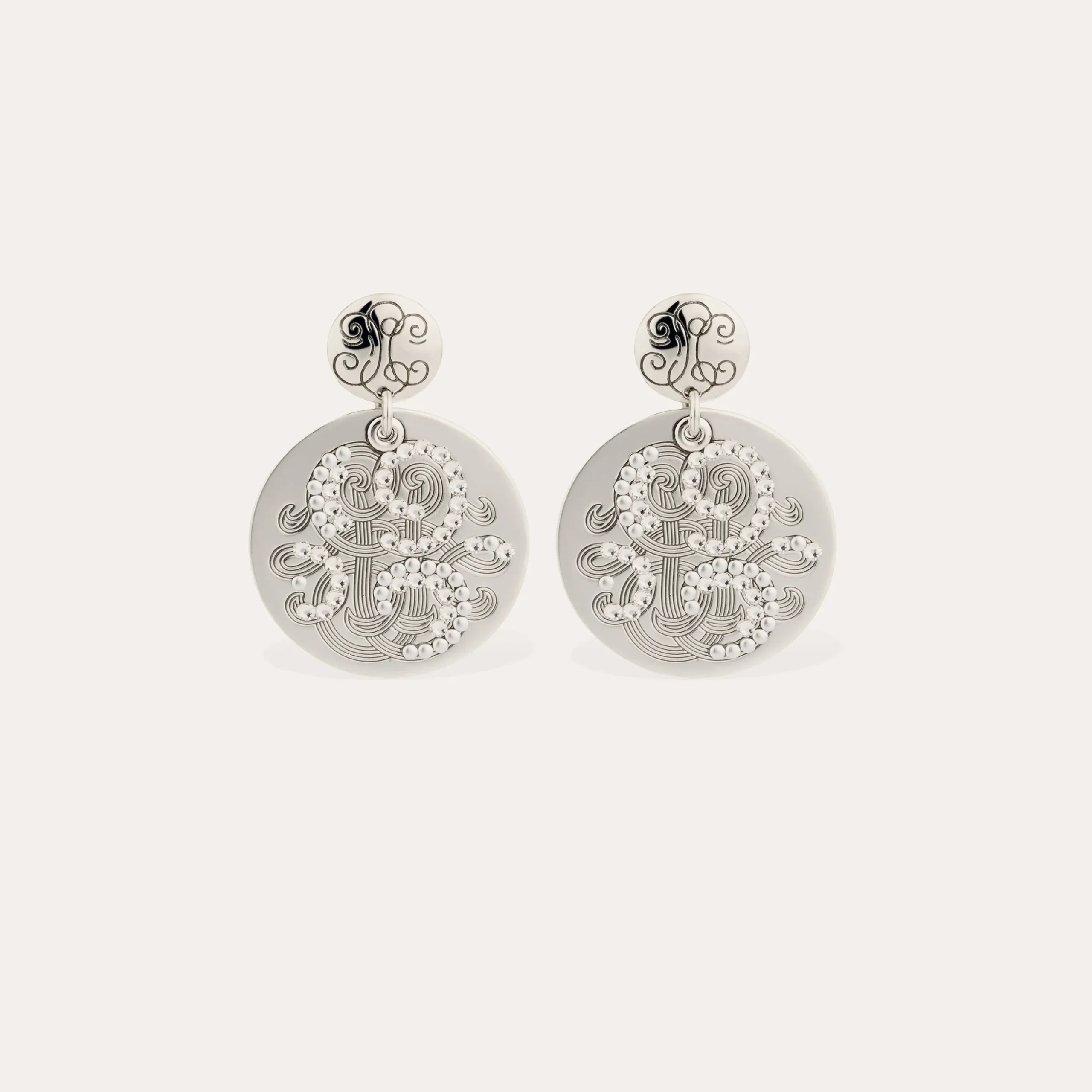 Boucles d'oreilles Diva strass petit modèle