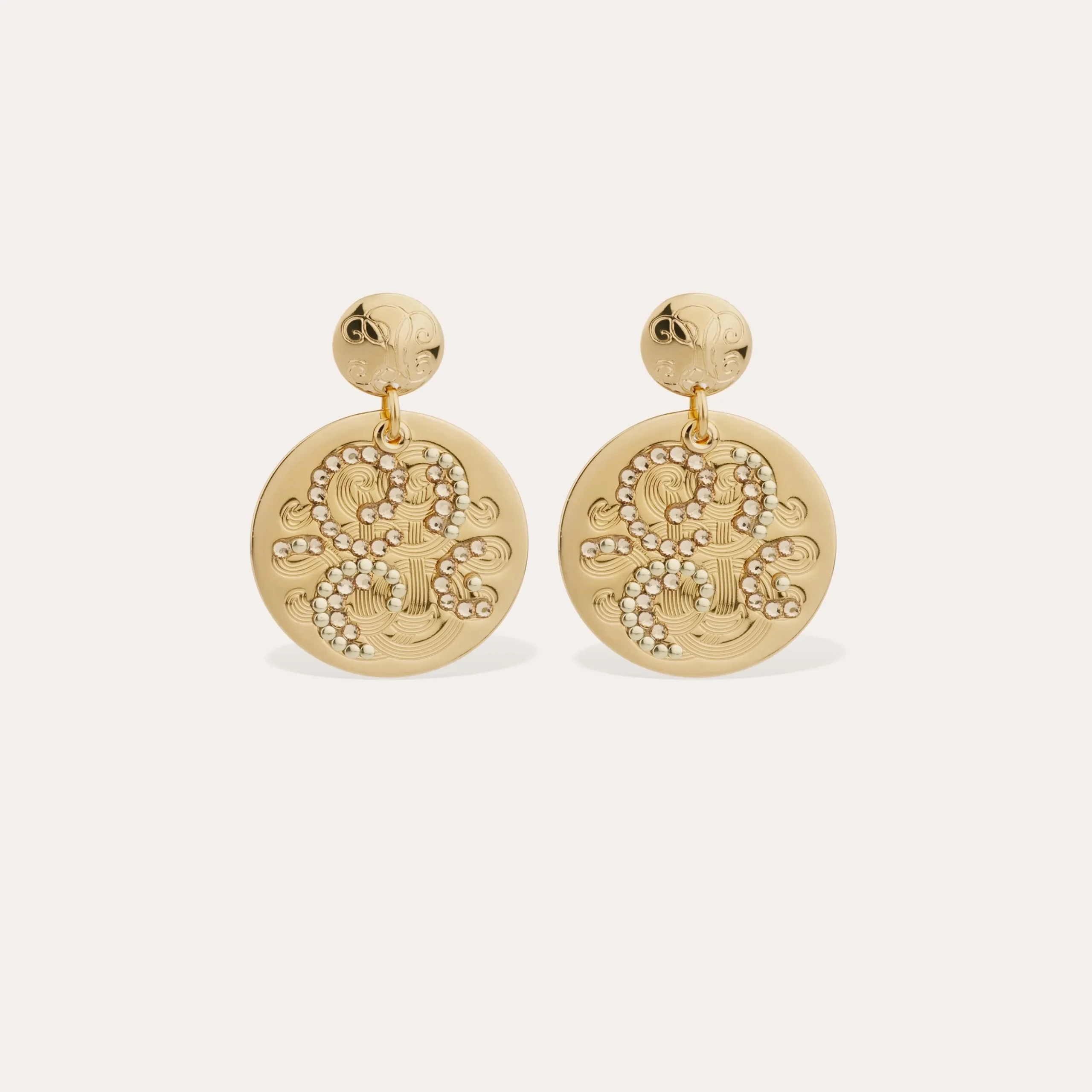 Boucles d'oreilles Diva strass petit modèle