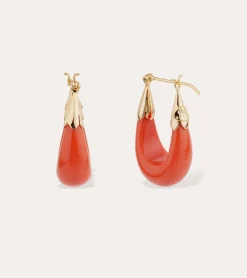 Boucles d'oreilles Ecume petit modèle - Corail
