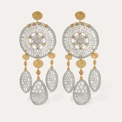 Boucles d'oreilles Fanfaria raphia
