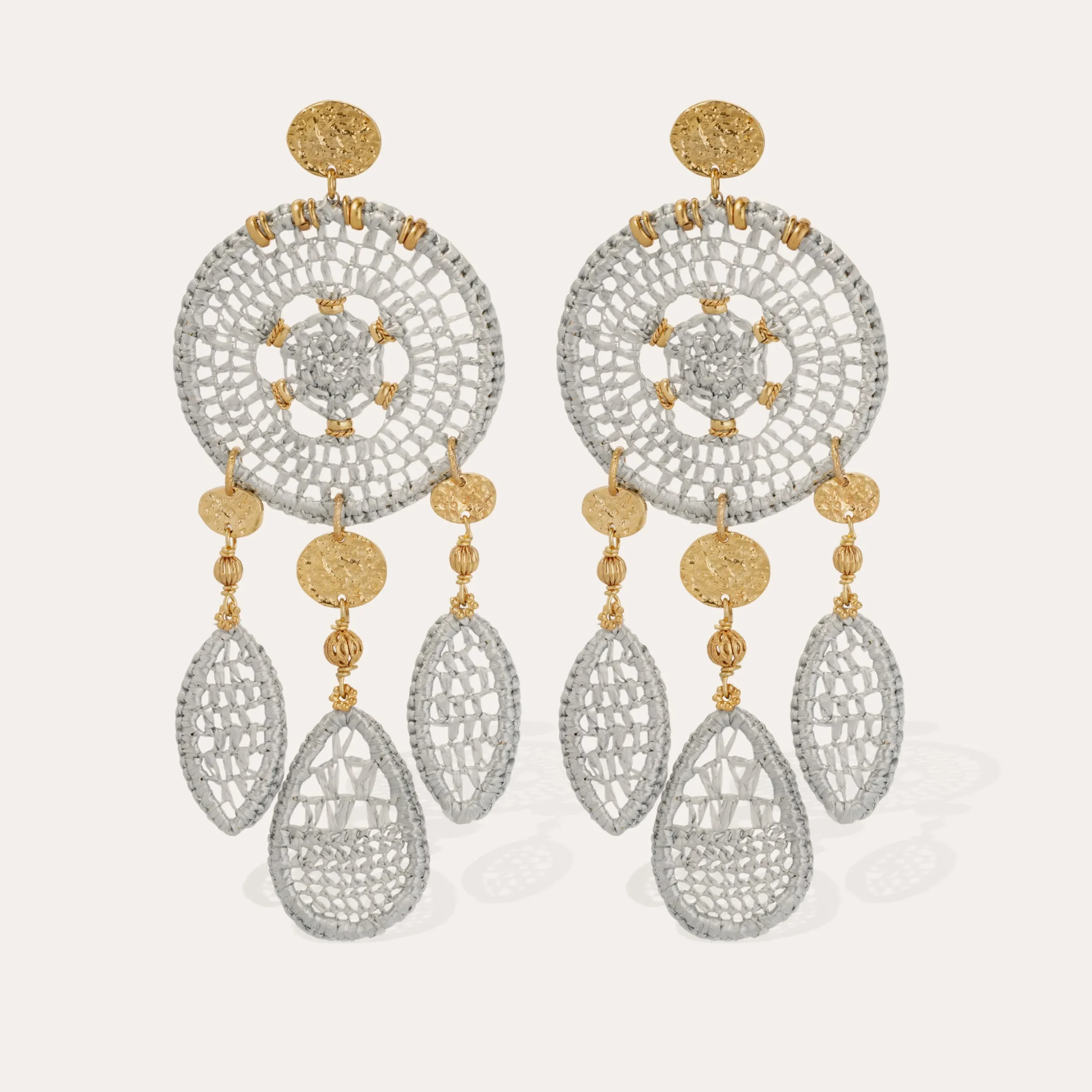 Boucles d'oreilles Fanfaria raphia