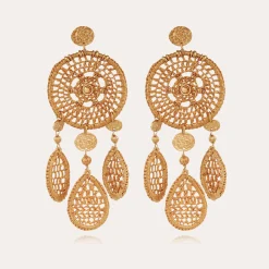 Boucles d'oreilles Fanfaria raphia