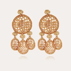 Boucles d'oreilles Fanfaria raphia petit modèle