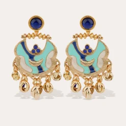 Boucles d'oreilles Havana émail