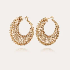 Boucles d'oreilles Izzia strass grand modèle