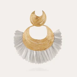 Boucles d'oreilles Luna Wave raphia